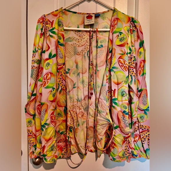 Anthropologie Fram Rio Rainforest Wrap Blouse - Picture 8 of 10
